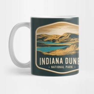 Indiana Dunes National Park Landscape Emblem Mug